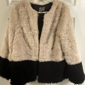 Aryn K Cream and Black Teddy Cocktail Jacket